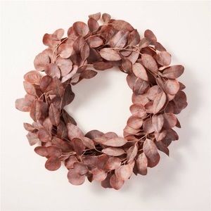 NEW Hearth & Hand 24” Faux Rusted Eucalyptus Plant Wreath